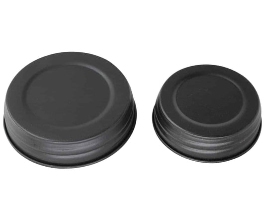 Black Vintage Reproduction Mason Jar Lids 4 Pack