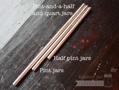 Medium 7 ¼" Safer Rounded End Stainless Steel Straws for Pint Mason Jars