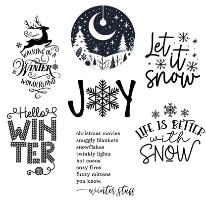 Winter Themed Laser Engraved Sleeves